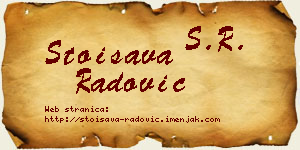 Stoisava Radović vizit kartica